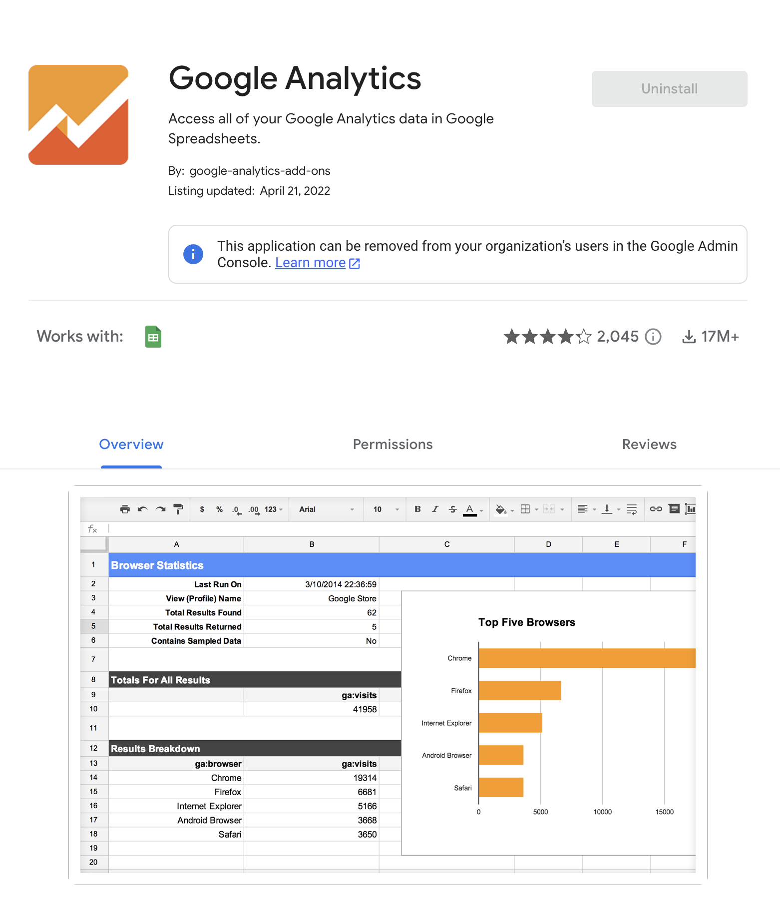 Google Analytics Add On